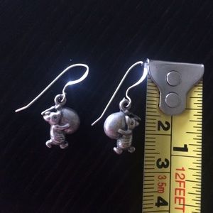 Vintage Classic Disney Sterling Silver Piglet w Balloon Earrings